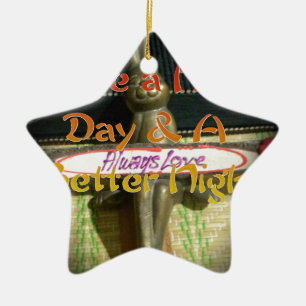 Alwaus Love Hakuna Matata Have a nice day and a Be Ceramic Ornament