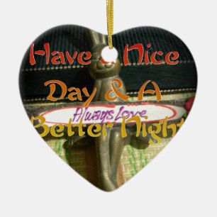 Alwaus Love Hakuna Matata Have a nice day and a Be Ceramic Ornament
