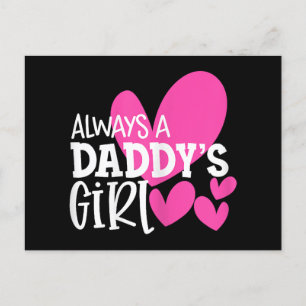Always a Daddy's Girl Shirt Daughter Girls Women Holiday Postcard