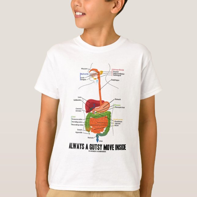 Always A Gutsy Move Inside (Digestive System) T-Shirt (Front)