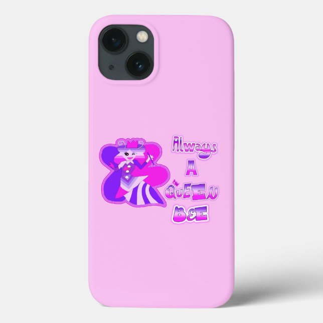 Always a queen bee baby pink Case-Mate iPhone case (Back)