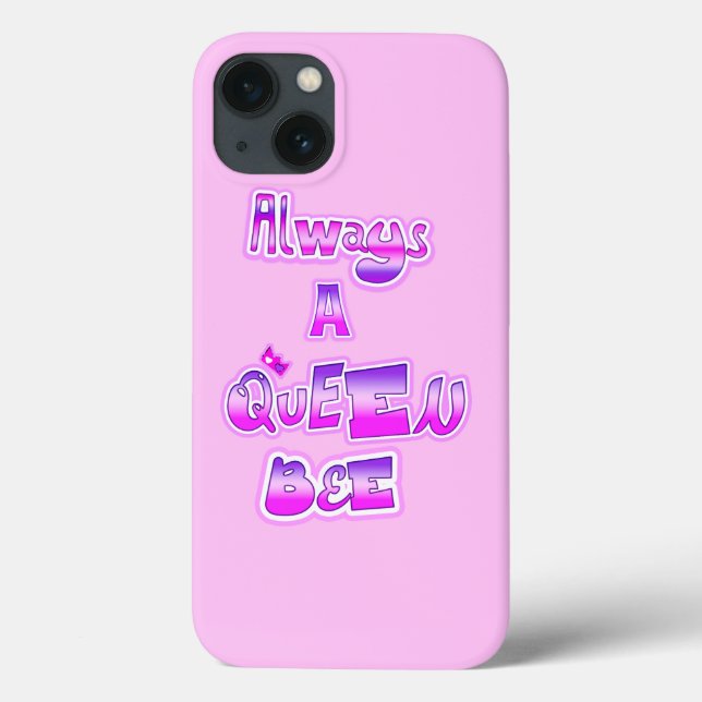 Always a queen bee light pink Case-Mate iPhone case (Back)