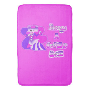 Always a queen bee pink bath mat