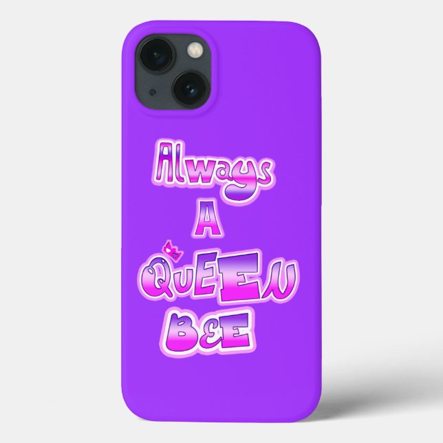 Always a queen bee purple Case-Mate iPhone case (Back)