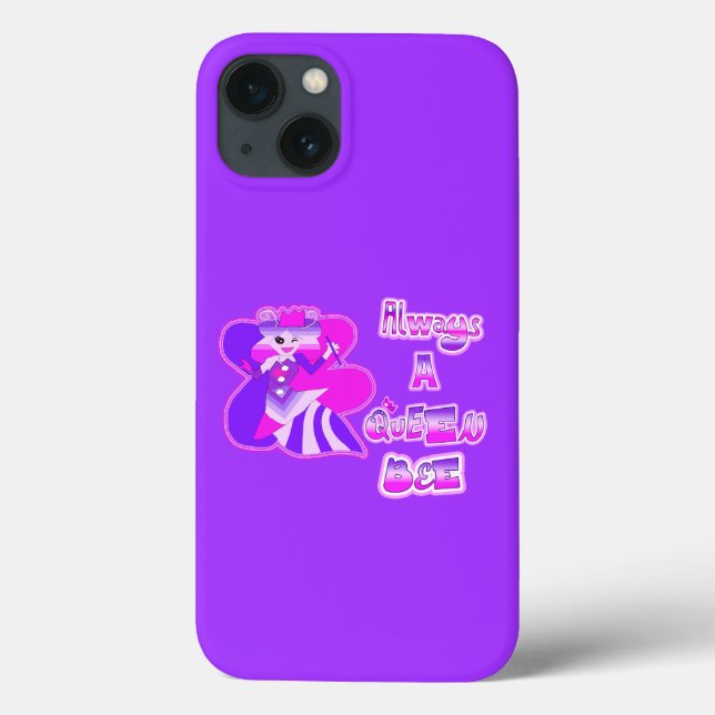 Always a queen bee purple Case-Mate iPhone case (Back)