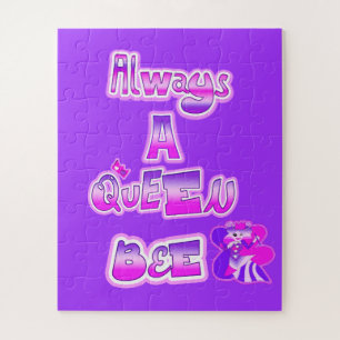 Always a queen bee purple jigsaw puzzle