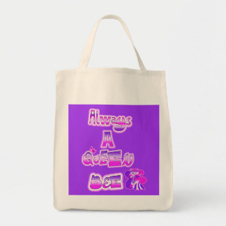 Always a queen bee purple tote bag