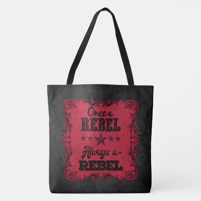 Always a Rebel Personalized Tote Bag (Front)