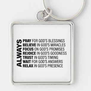 Always Aesthetic Christian Quotes God Art Gospel Keychain