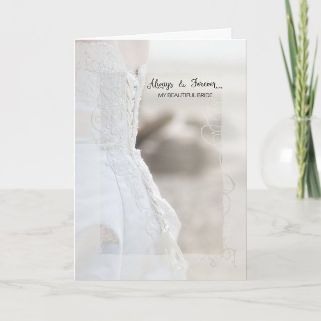 Always and Forever Beautiful Bride Anniversary Card (Front)