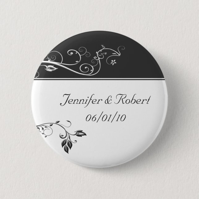 Always and Forever Charcoal 2 Inch Round Button (Front)