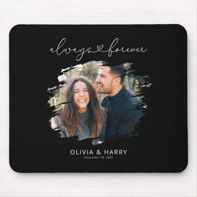 Always And Forever Couple Photo  Mouse Pad (Front)