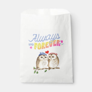 Always And Forever Cute Owls in Love    Favour Bag