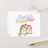 Always And Forever Cute Owls in Love