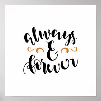 Always and forever - love wall art quote