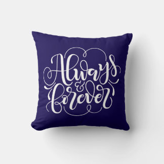Always and forever - personalized & custom colour throw pillow