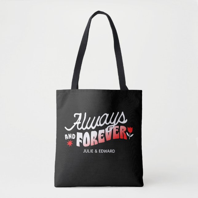 Always and Forever Personalized Tote Bag (Front)