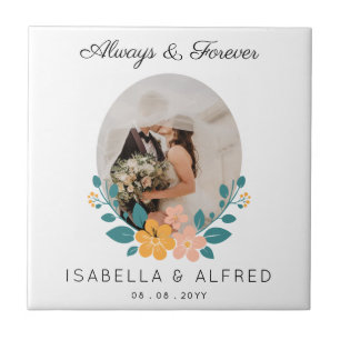 Always and Forever Personalized Wedding Tile