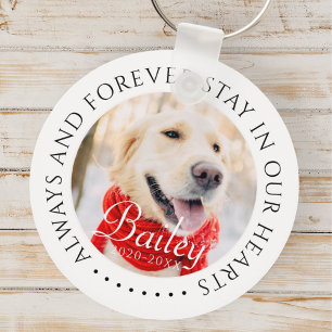 Always and Forever Stay In Our Hearts Pet Memorial Keychain