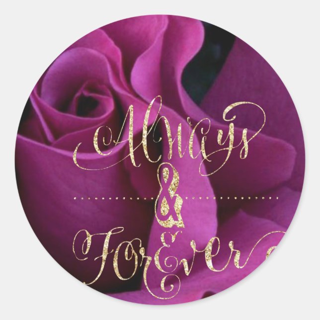 Always and Forever Wedding Stickers (Front)