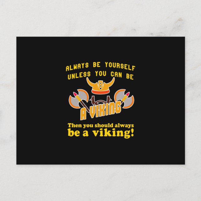 Always be a Viking Holiday Postcard (Front)