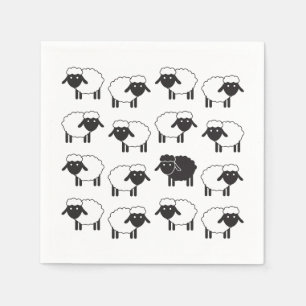 Always Be Ewe Black Sheep Napkin