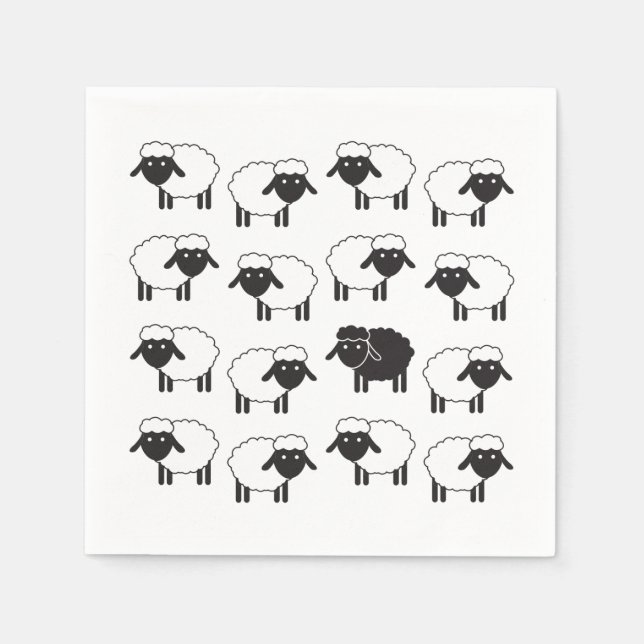 Always Be Ewe Black Sheep Napkin (Front)