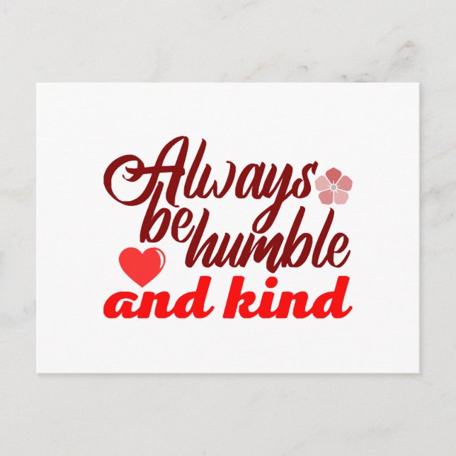Always be humble and kind BOSS LADY Boss Babe Blac Postcard (Front)