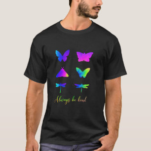 Always Be Kind Butterfly Kindness Tie Dye Teacher T-Shirt