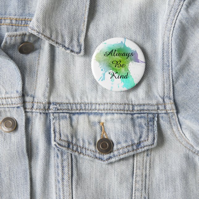 Always Be Kind watercolor pin (In Situ)