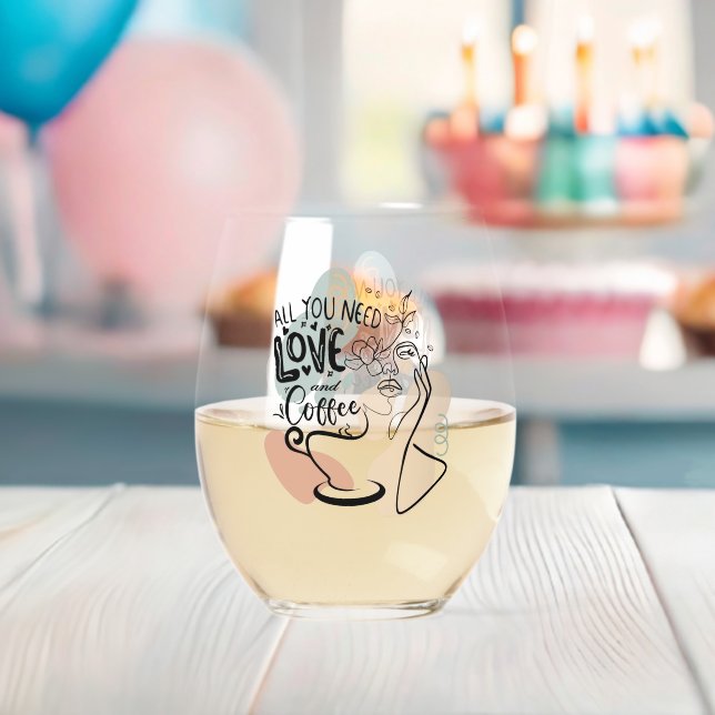 Always Be Positive Purple Yellow  Stemless Wine Glass (Insitu (Baby Shower))