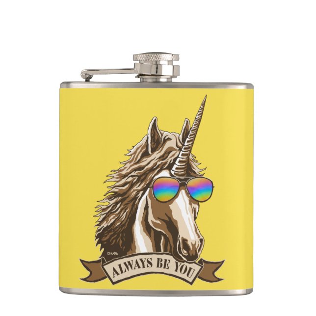 Always be you hip flask (Front)