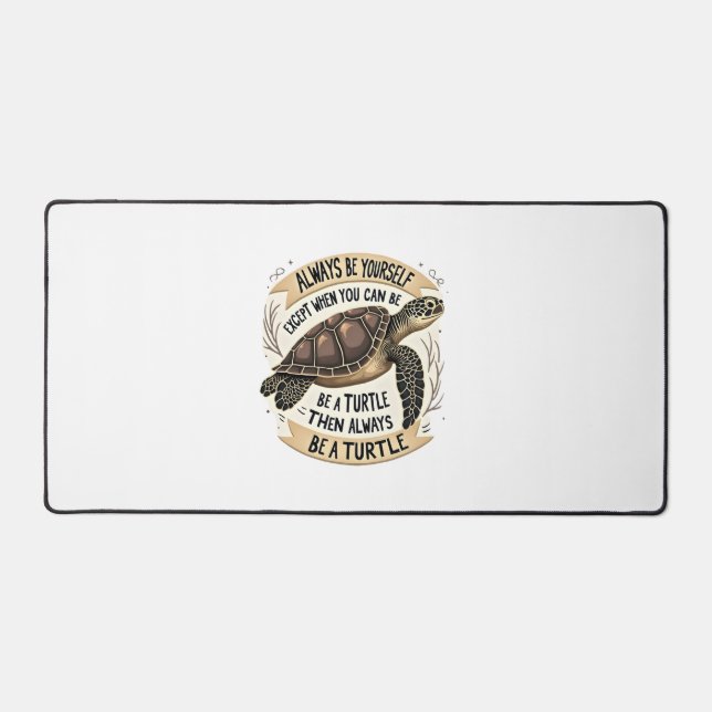 Always Be Yourself Except When You Can Be a Turtle Desk Mat (Front)
