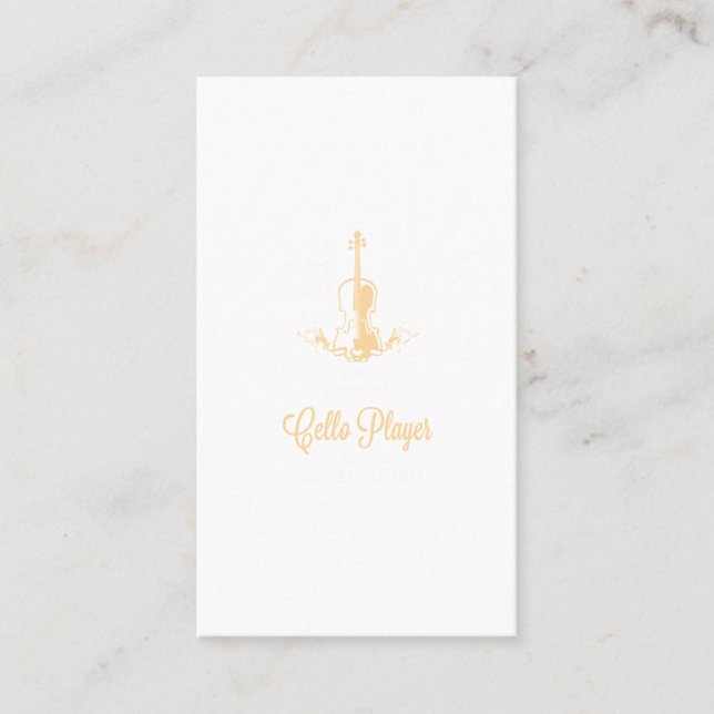 always be yourself unless you can be a cello playe business card (Front)