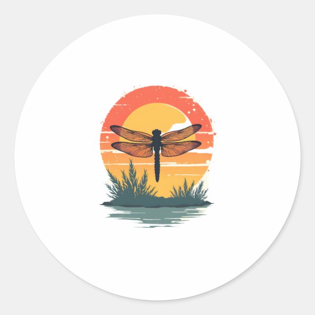 Always Be Yourself Unless You Can Be A Dragonfly Classic Round Sticker (Front)