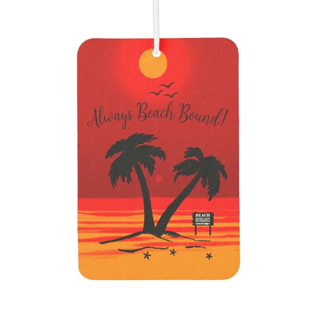  Always Beach Bound, Sizzling Sunset Air Freshener (Front)