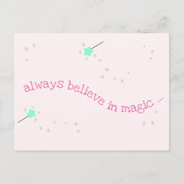 Always believe in magic - Magic Fairy Wand Postcard (Front)