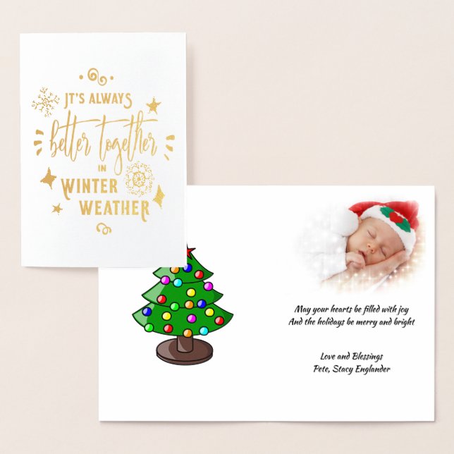 Always Better Together in Winter Weather Xmas, ZSG Foil Card (Display)