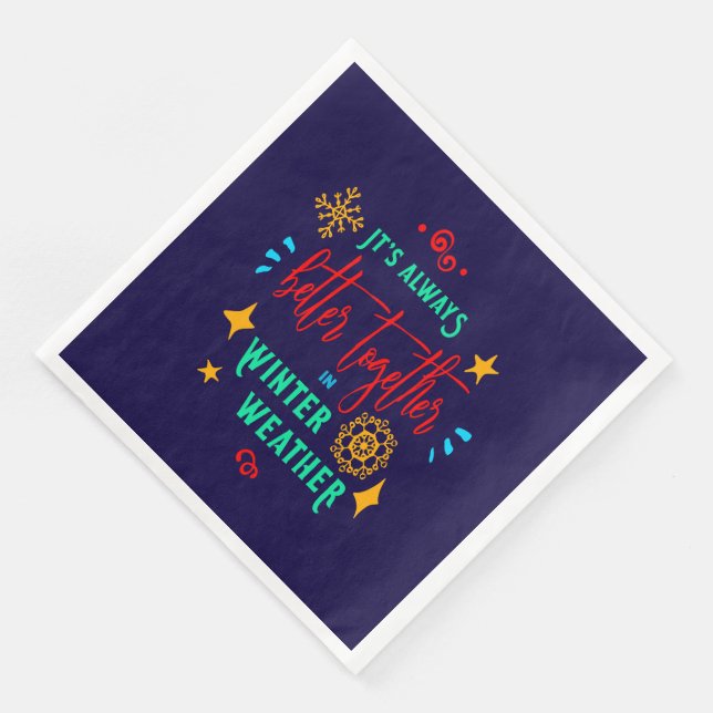 Always Better Together in Winter Weather Xmas, ZSG Napkin (Corner)
