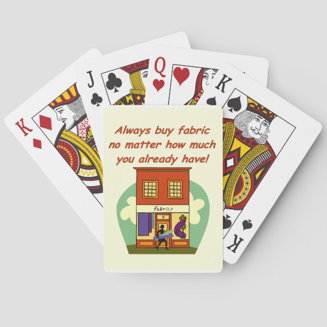 Always buy fabric playing cards (Back)
