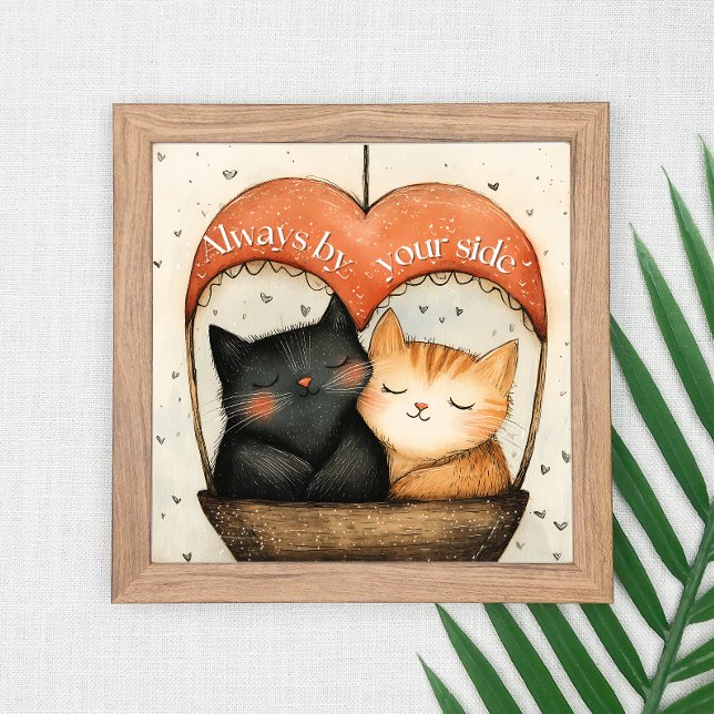 Always by Your Side Cozy Cat Balloon Ride Poster (Creator Uploaded)