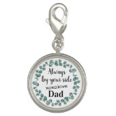Always By Your Side Dad Memorial Wedding Bouquet Charm (Front)