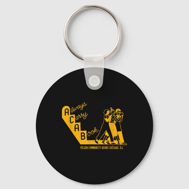 Always Carry A Book Lsen Community Books Chicago T Keychain (Front)