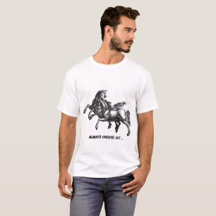 Always Choose Art – Hand-Drawn Horse Illustration T-Shirt