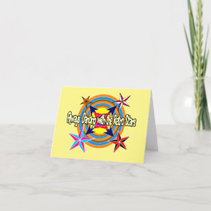 Always dancing with the Retro stars Thank You Card