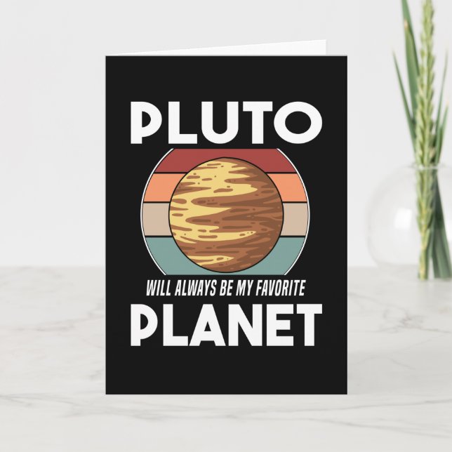 Always Favourite Planet Pluto Vintage Planet Pluto Card (Front)