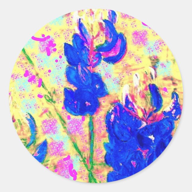 always flowers,always classic round sticker (Front)