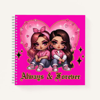 Always & Forever Best friends girls gift Notebook