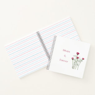 Always & Forever Floral Romantic Anniversary  Notebook
