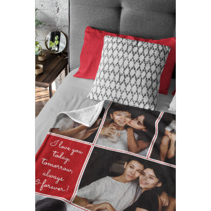 Always & Forever Modern 6 Photo Collage Fleece Blanket
